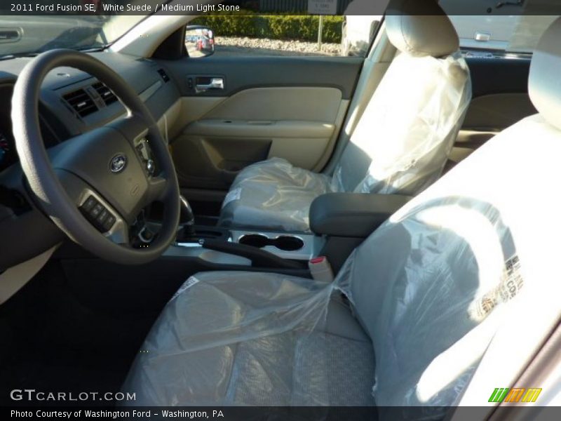 White Suede / Medium Light Stone 2011 Ford Fusion SE