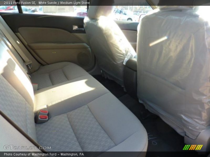 White Suede / Medium Light Stone 2011 Ford Fusion SE