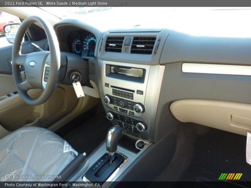 White Suede / Medium Light Stone 2011 Ford Fusion SE