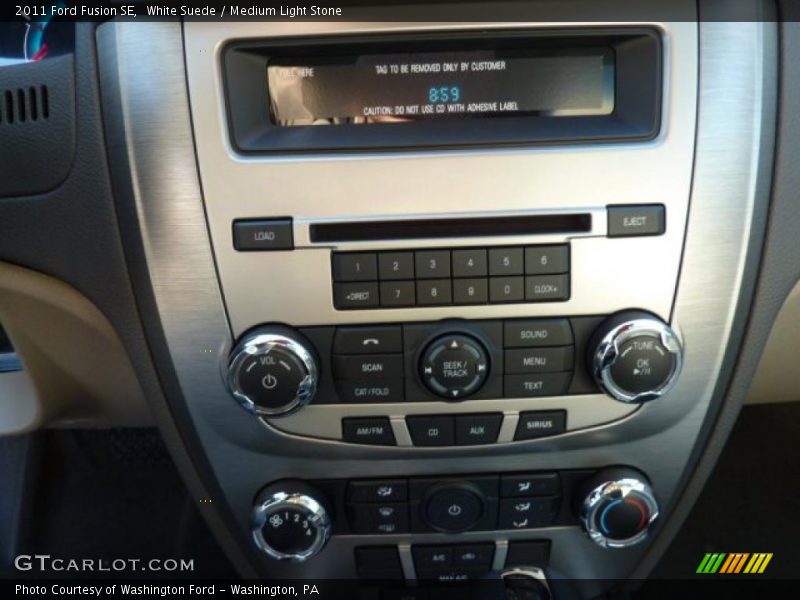 White Suede / Medium Light Stone 2011 Ford Fusion SE