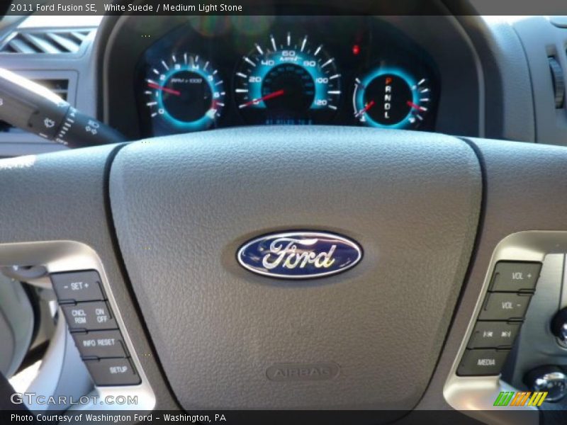 White Suede / Medium Light Stone 2011 Ford Fusion SE