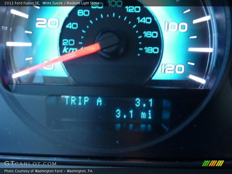 White Suede / Medium Light Stone 2011 Ford Fusion SE