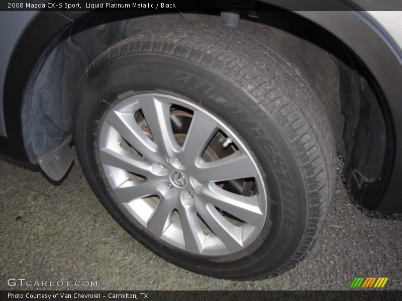 Liquid Platinum Metallic / Black 2008 Mazda CX-9 Sport