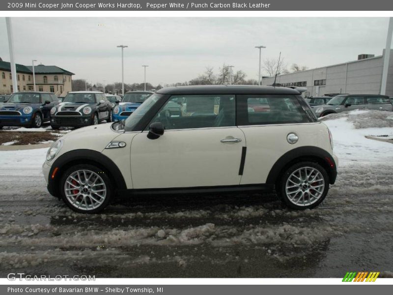 Pepper White / Punch Carbon Black Leather 2009 Mini Cooper John Cooper Works Hardtop
