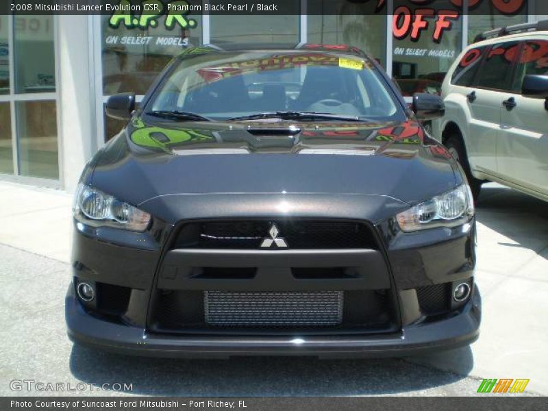 Phantom Black Pearl / Black 2008 Mitsubishi Lancer Evolution GSR