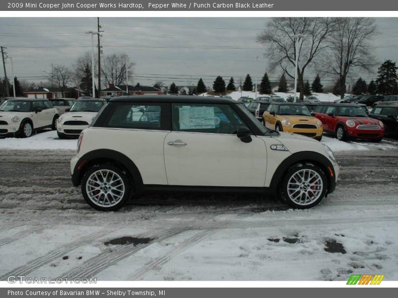 Pepper White / Punch Carbon Black Leather 2009 Mini Cooper John Cooper Works Hardtop