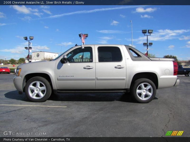 Silver Birch Metallic / Ebony 2008 Chevrolet Avalanche LS