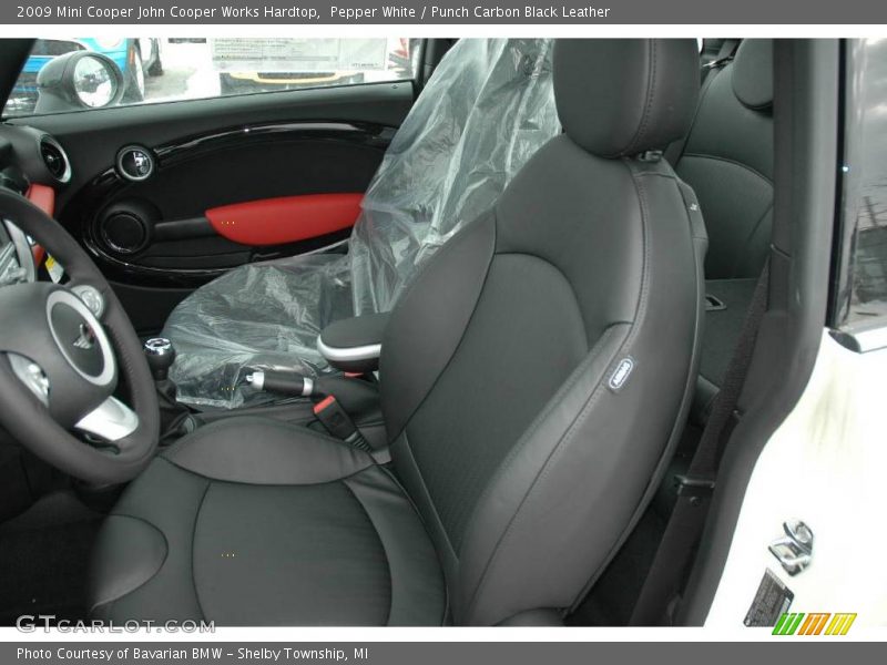 Pepper White / Punch Carbon Black Leather 2009 Mini Cooper John Cooper Works Hardtop