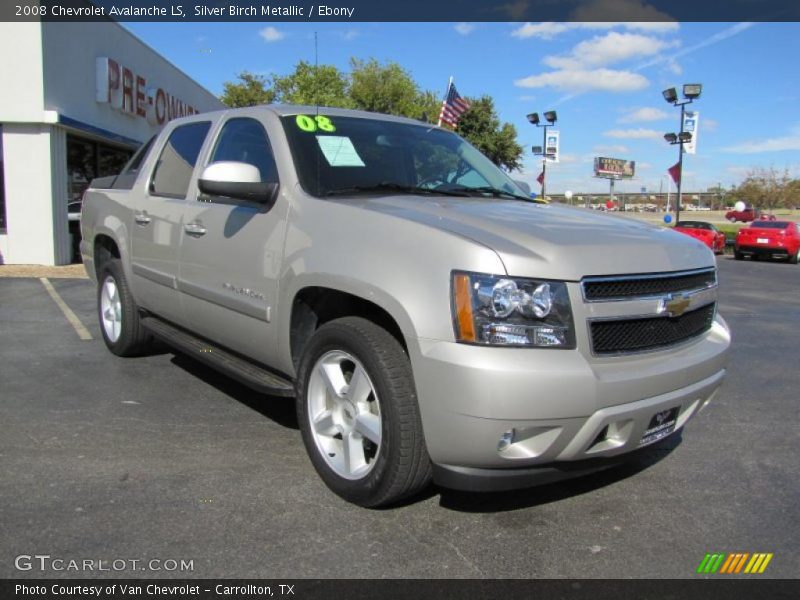 Silver Birch Metallic / Ebony 2008 Chevrolet Avalanche LS