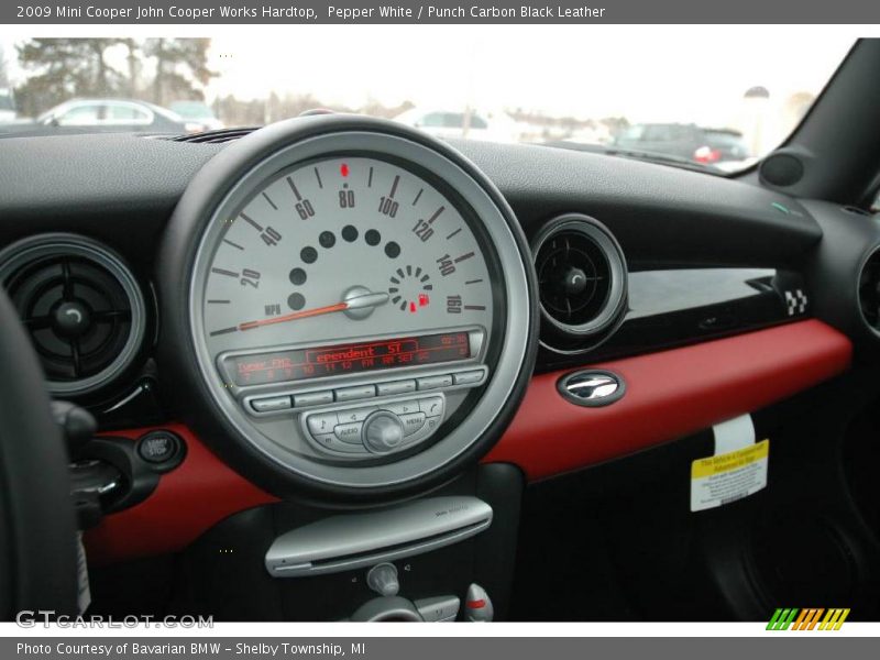Pepper White / Punch Carbon Black Leather 2009 Mini Cooper John Cooper Works Hardtop