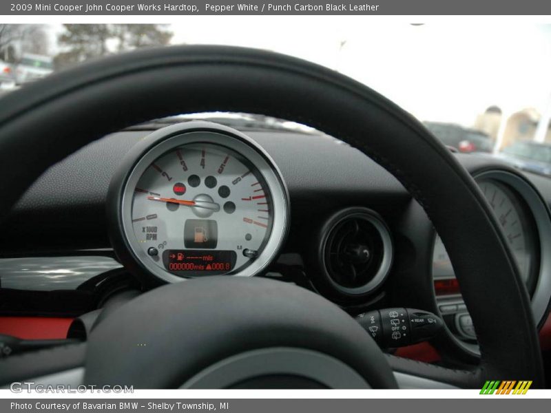 Pepper White / Punch Carbon Black Leather 2009 Mini Cooper John Cooper Works Hardtop