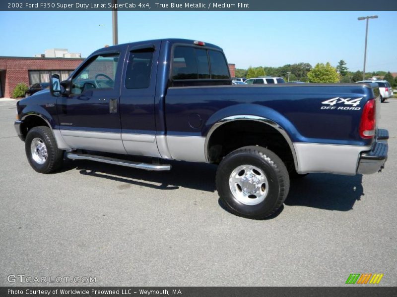 True Blue Metallic / Medium Flint 2002 Ford F350 Super Duty Lariat SuperCab 4x4