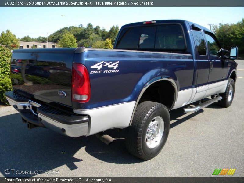 True Blue Metallic / Medium Flint 2002 Ford F350 Super Duty Lariat SuperCab 4x4