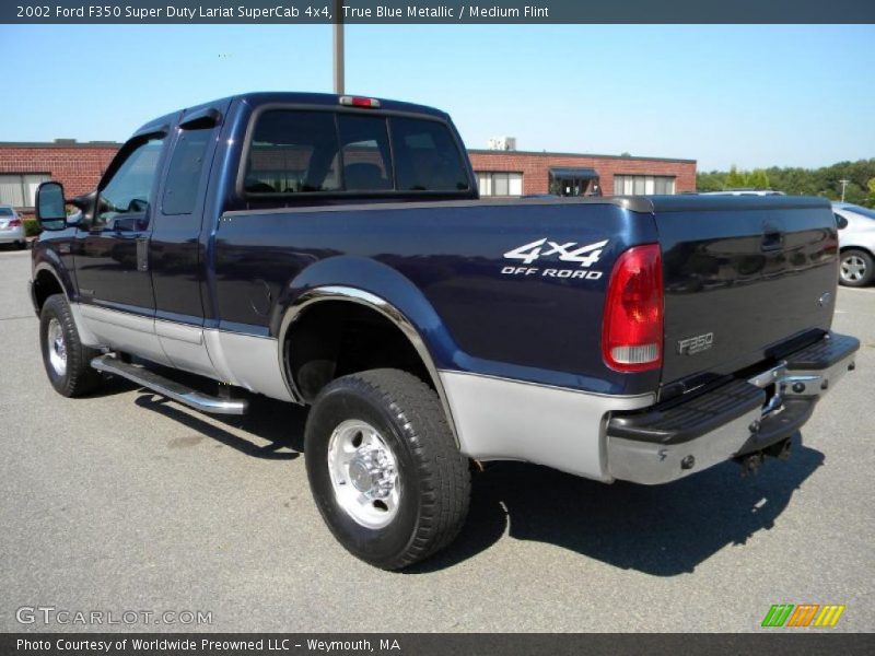 True Blue Metallic / Medium Flint 2002 Ford F350 Super Duty Lariat SuperCab 4x4