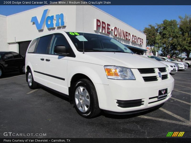 Stone White / Medium Slate Gray/Light Shale 2008 Dodge Grand Caravan SE