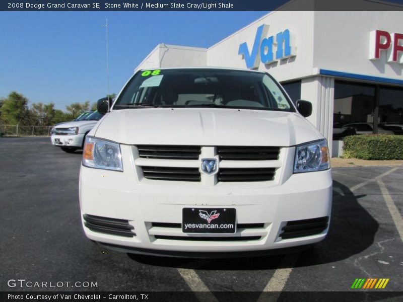 Stone White / Medium Slate Gray/Light Shale 2008 Dodge Grand Caravan SE