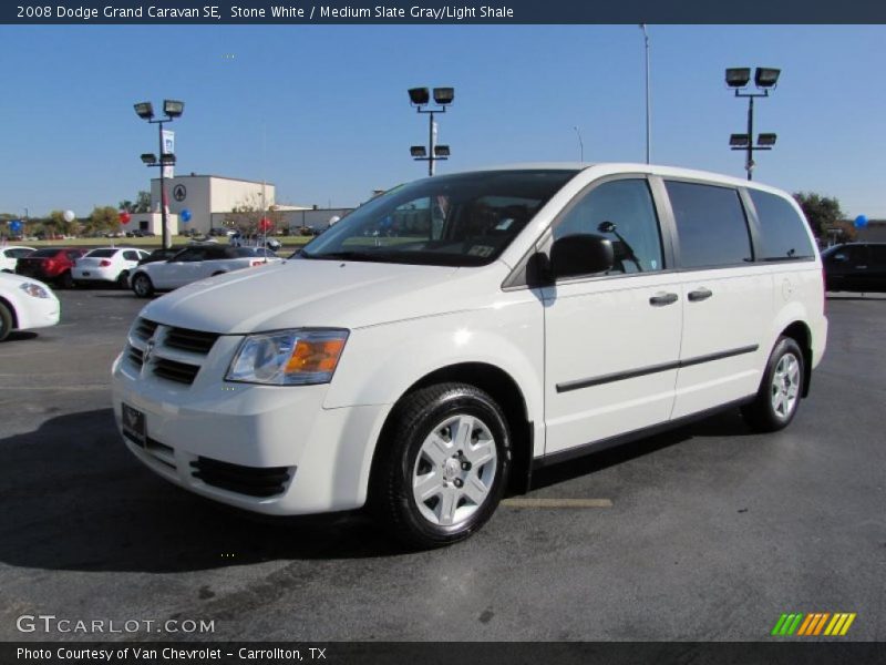 Stone White / Medium Slate Gray/Light Shale 2008 Dodge Grand Caravan SE
