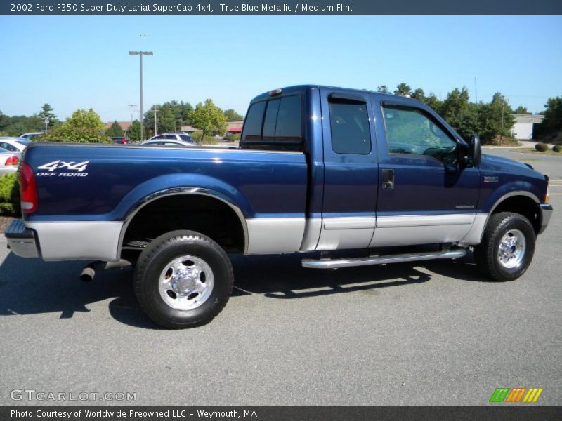 True Blue Metallic / Medium Flint 2002 Ford F350 Super Duty Lariat SuperCab 4x4
