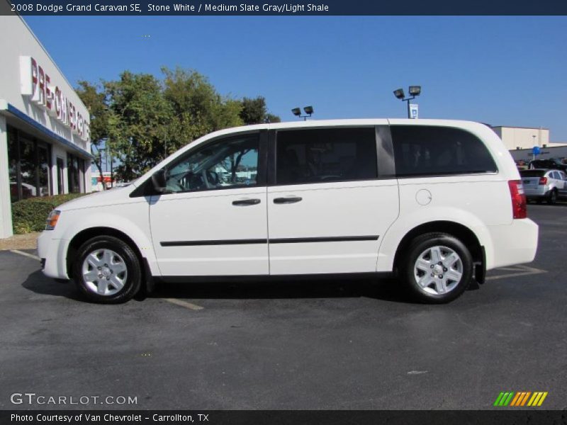 Stone White / Medium Slate Gray/Light Shale 2008 Dodge Grand Caravan SE