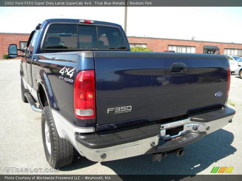 True Blue Metallic / Medium Flint 2002 Ford F350 Super Duty Lariat SuperCab 4x4