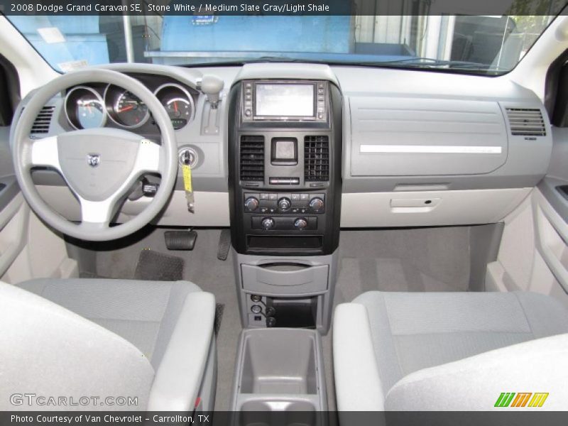 Stone White / Medium Slate Gray/Light Shale 2008 Dodge Grand Caravan SE
