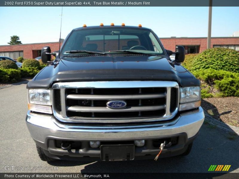 True Blue Metallic / Medium Flint 2002 Ford F350 Super Duty Lariat SuperCab 4x4