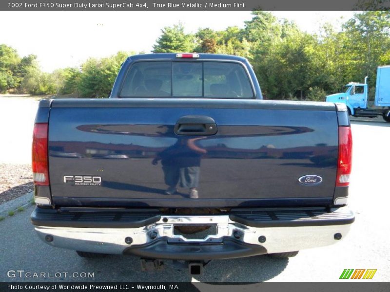 True Blue Metallic / Medium Flint 2002 Ford F350 Super Duty Lariat SuperCab 4x4