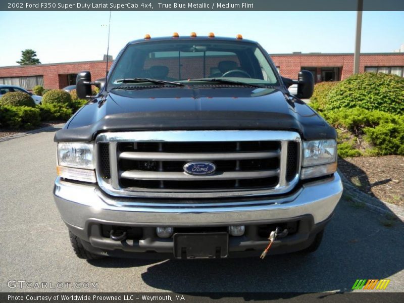 True Blue Metallic / Medium Flint 2002 Ford F350 Super Duty Lariat SuperCab 4x4