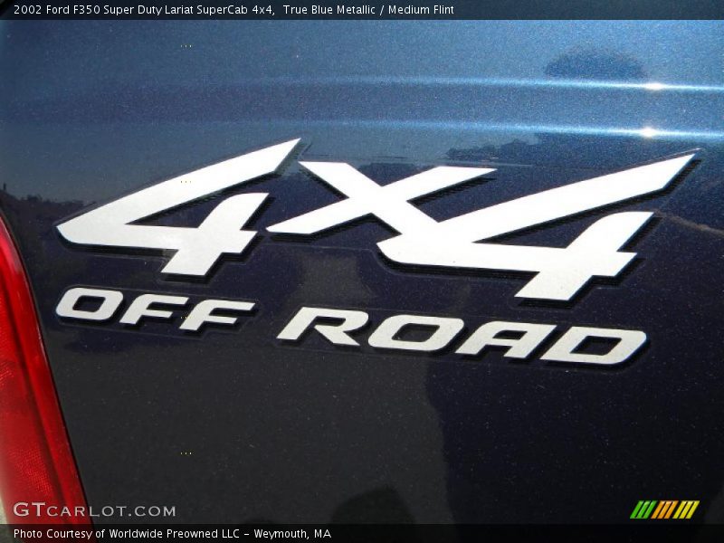 True Blue Metallic / Medium Flint 2002 Ford F350 Super Duty Lariat SuperCab 4x4