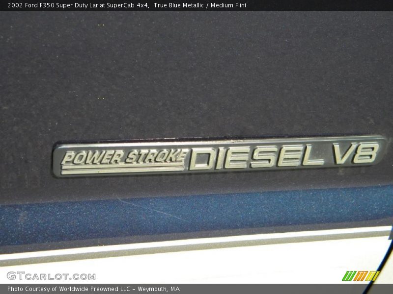 True Blue Metallic / Medium Flint 2002 Ford F350 Super Duty Lariat SuperCab 4x4