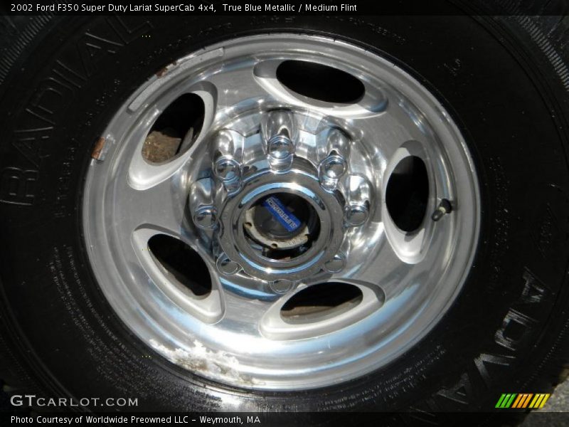 True Blue Metallic / Medium Flint 2002 Ford F350 Super Duty Lariat SuperCab 4x4