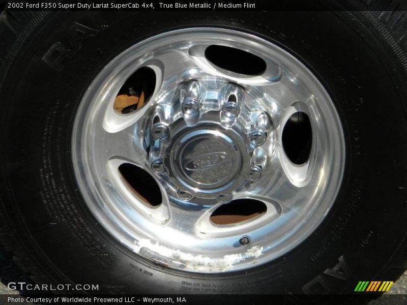 True Blue Metallic / Medium Flint 2002 Ford F350 Super Duty Lariat SuperCab 4x4