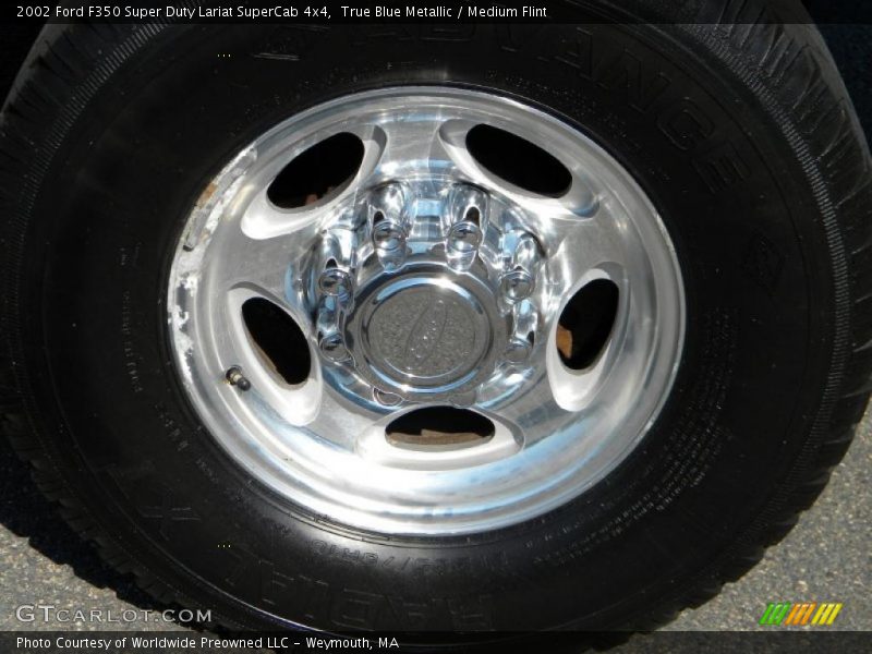 True Blue Metallic / Medium Flint 2002 Ford F350 Super Duty Lariat SuperCab 4x4