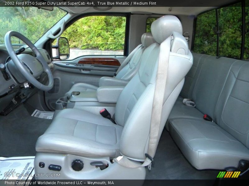 True Blue Metallic / Medium Flint 2002 Ford F350 Super Duty Lariat SuperCab 4x4