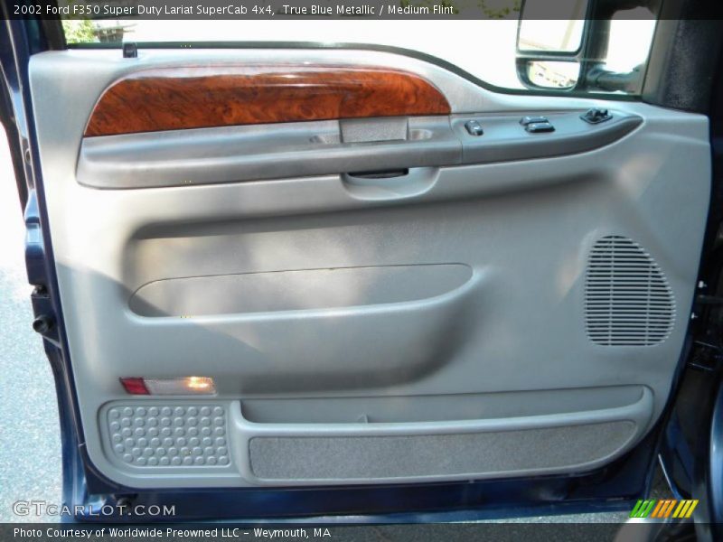 True Blue Metallic / Medium Flint 2002 Ford F350 Super Duty Lariat SuperCab 4x4