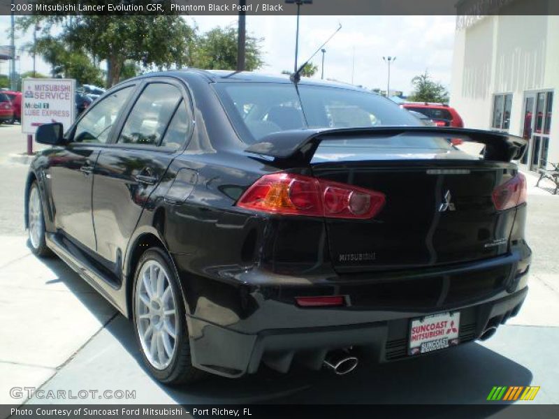 Phantom Black Pearl / Black 2008 Mitsubishi Lancer Evolution GSR