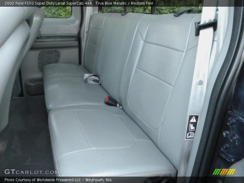 True Blue Metallic / Medium Flint 2002 Ford F350 Super Duty Lariat SuperCab 4x4