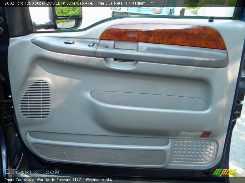 True Blue Metallic / Medium Flint 2002 Ford F350 Super Duty Lariat SuperCab 4x4