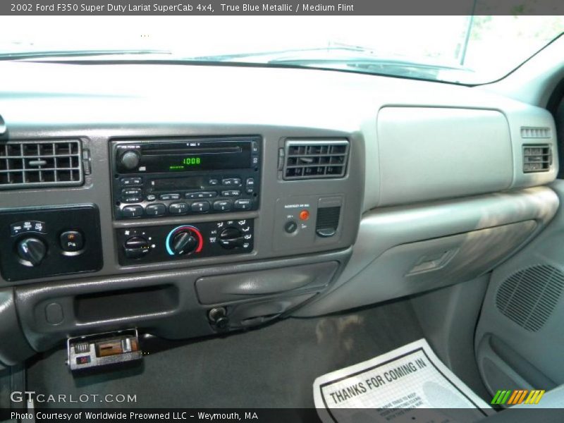 True Blue Metallic / Medium Flint 2002 Ford F350 Super Duty Lariat SuperCab 4x4