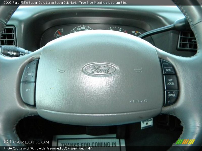 True Blue Metallic / Medium Flint 2002 Ford F350 Super Duty Lariat SuperCab 4x4