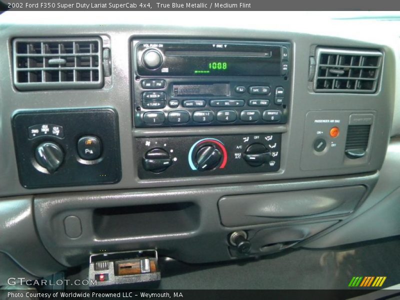 True Blue Metallic / Medium Flint 2002 Ford F350 Super Duty Lariat SuperCab 4x4