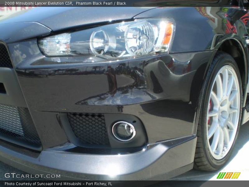 Phantom Black Pearl / Black 2008 Mitsubishi Lancer Evolution GSR