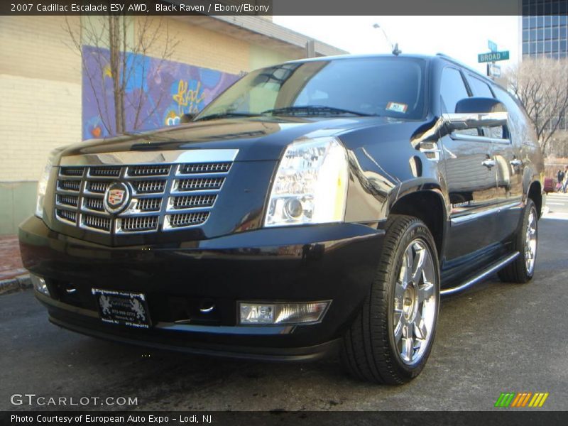 Black Raven / Ebony/Ebony 2007 Cadillac Escalade ESV AWD