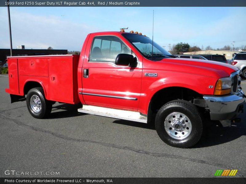 Red / Medium Graphite 1999 Ford F250 Super Duty XLT Regular Cab 4x4