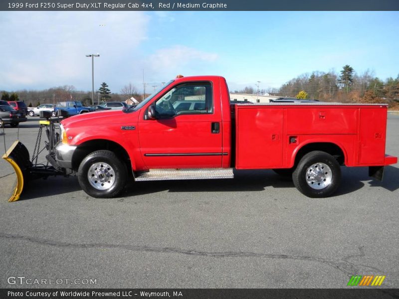 Red / Medium Graphite 1999 Ford F250 Super Duty XLT Regular Cab 4x4