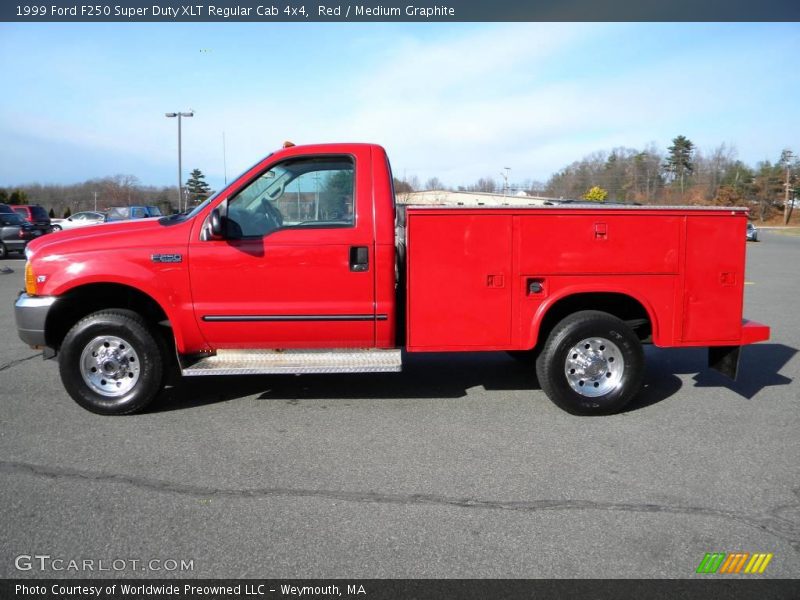 Red / Medium Graphite 1999 Ford F250 Super Duty XLT Regular Cab 4x4