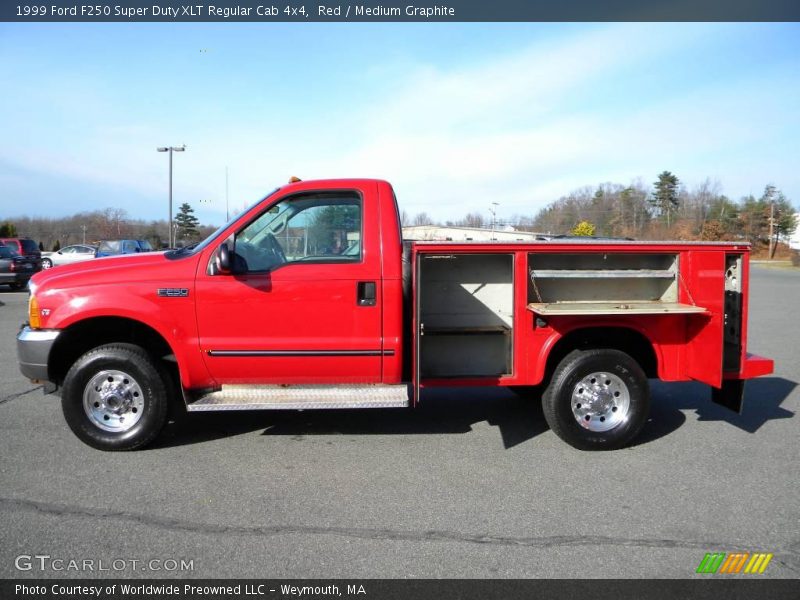 Red / Medium Graphite 1999 Ford F250 Super Duty XLT Regular Cab 4x4