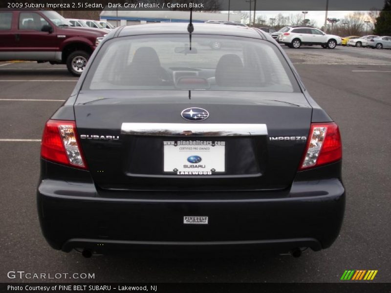 Dark Gray Metallic / Carbon Black 2009 Subaru Impreza 2.5i Sedan