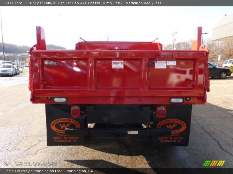 Vermillion Red / Steel 2011 Ford F350 Super Duty XL Regular Cab 4x4 Chassis Dump Truck