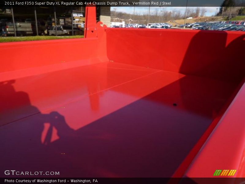 Vermillion Red / Steel 2011 Ford F350 Super Duty XL Regular Cab 4x4 Chassis Dump Truck